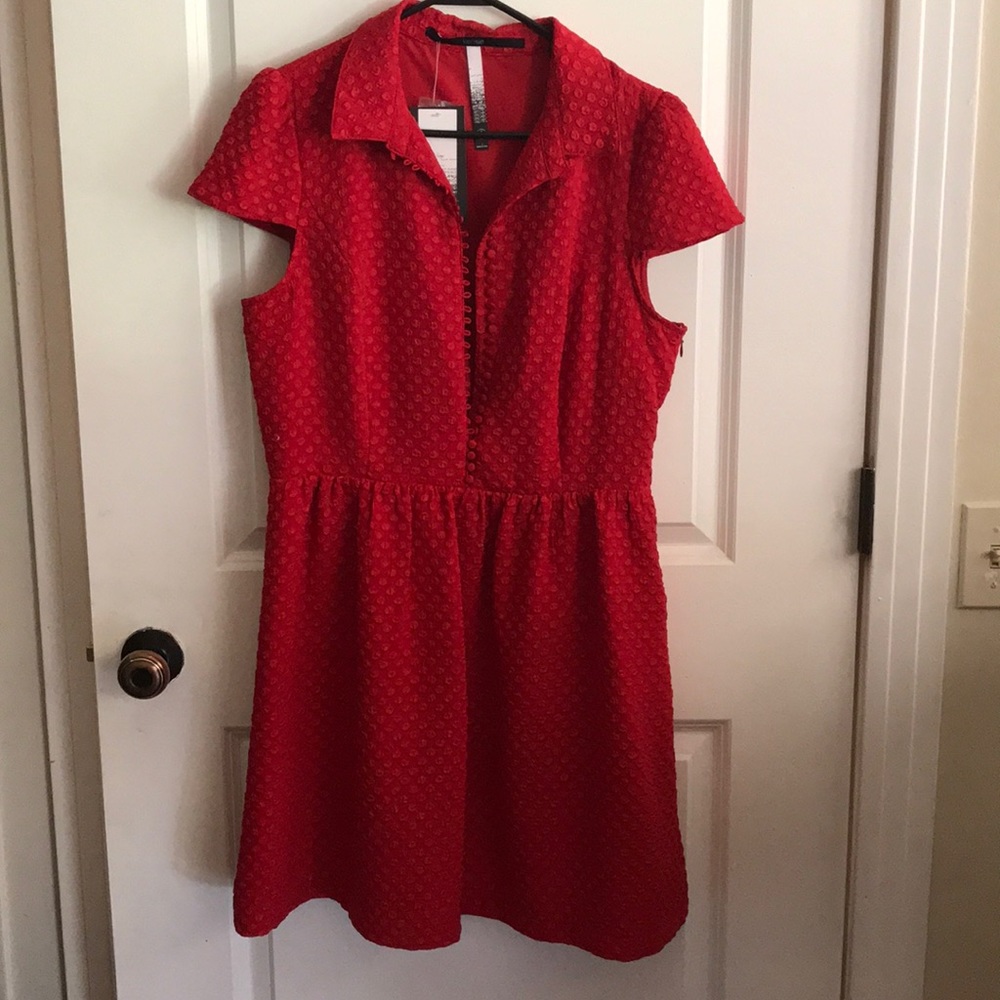 Kenzie Red Cap Sleeve Dress